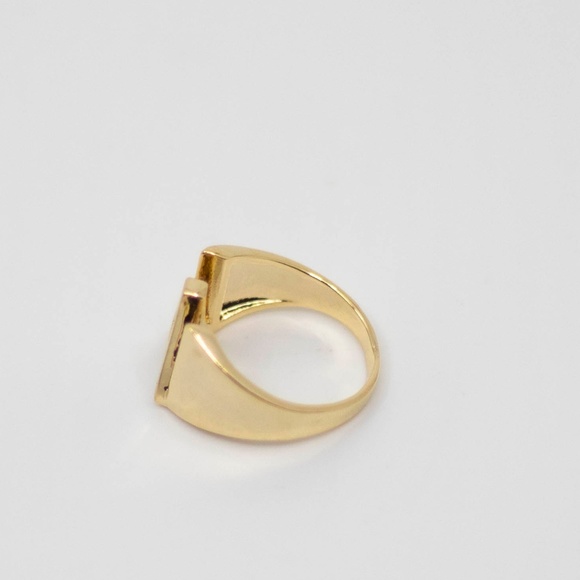 Gold Initial Fashion Jewelry Ring - Picture 3 of 4